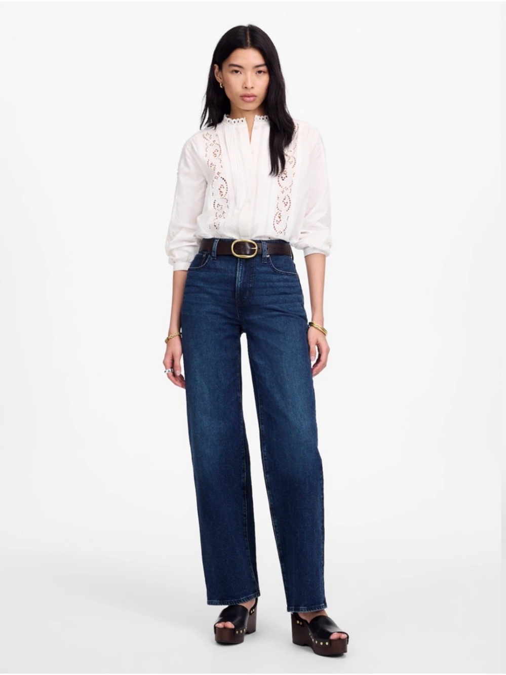 Madewell The Tall Perfect Vintage Wide-Leg • size 27T • NT163 • Nighthawk Wash